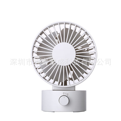 Muji Same New Product Fan Desktop Mini USB Fan 4inch Small Fan Macaron Rechargeable Small Fan