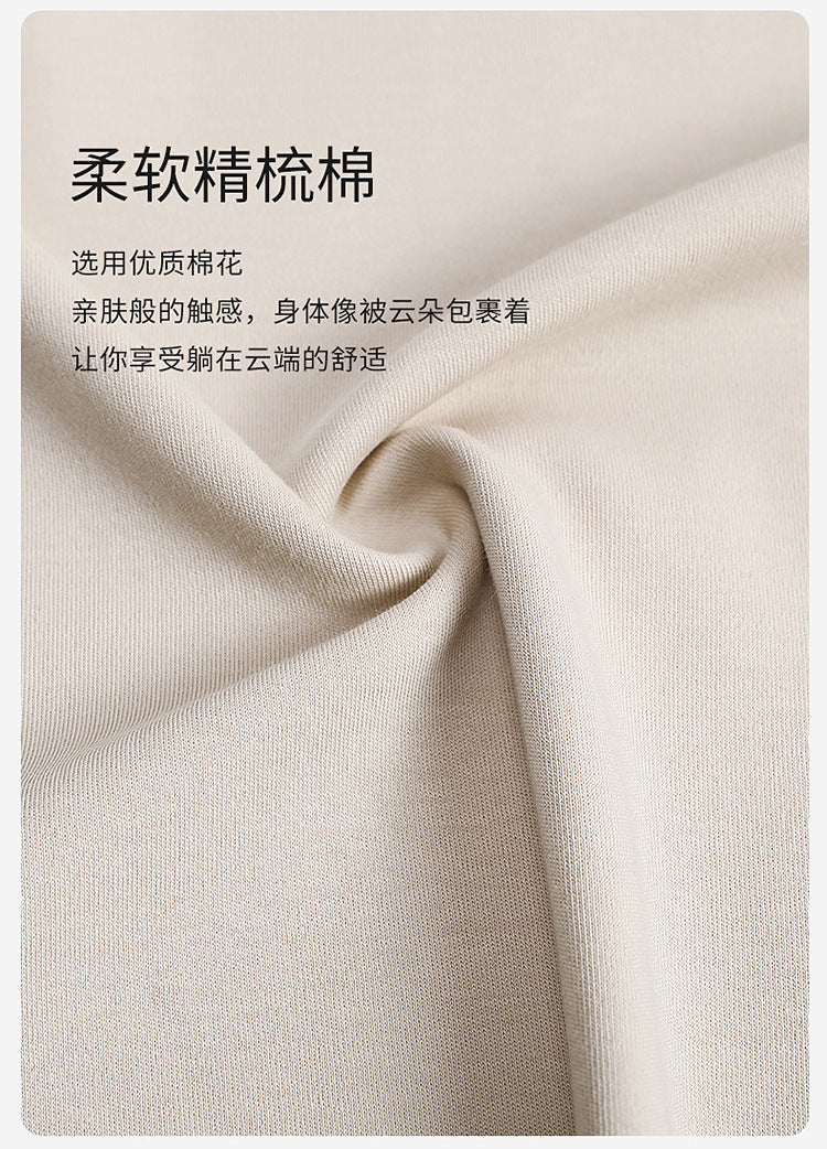 Plus Size 5XL 100% Cotton Men's Long-Sleeved Pajamas Spring & Fall Long-Sleeved 105kg Can Be Worn Outside Home Clothes Set