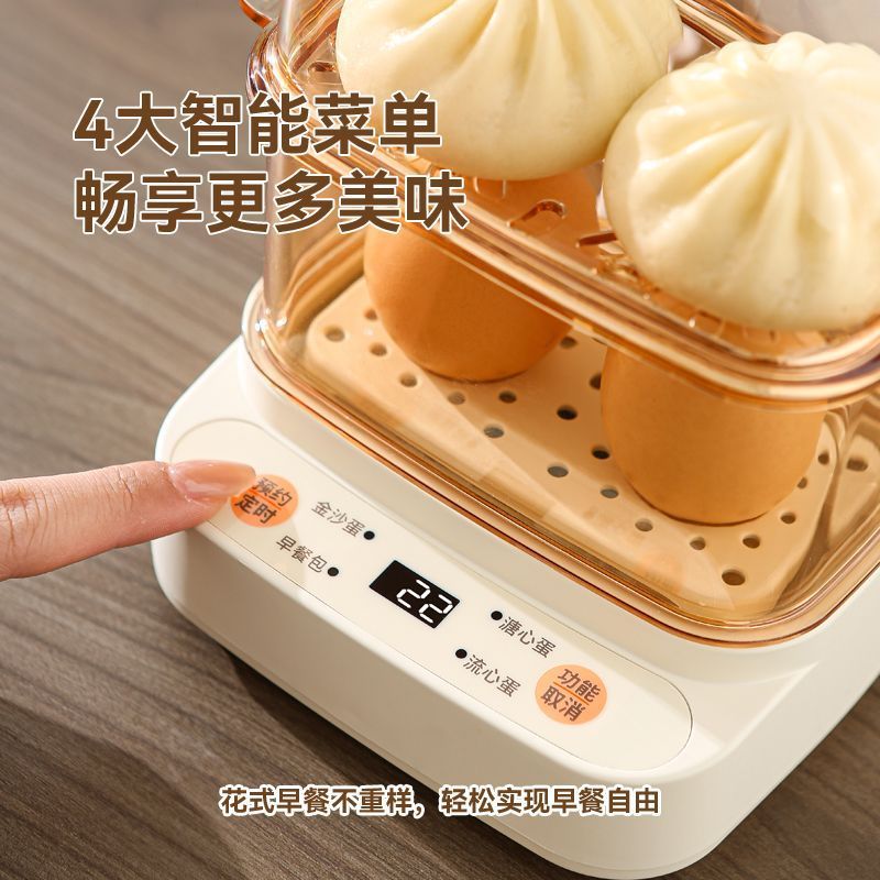 Mini Egg Boiler 2024 New Arrival Regular One-person Egg Steamer Automatic Power-off Household Small Smart