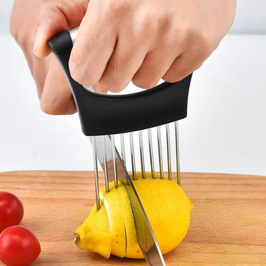 Stainless Steel Onion Needle Slicer Pine Needle Meat Tenderer Vegetable Cutting Kitchen Gadget Onion Insert Slicing Holder by PDG ibma