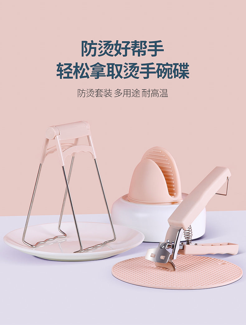 Thickened Bowl Clamp, Anti-Scalding, Anti-Slip Clamp, Bowl Clamp, Plate Clamp, Steamed Vegetable Bowl Clamp, Anti-Slip, Anti-Scalding Hand Clamp, Plate Lifter