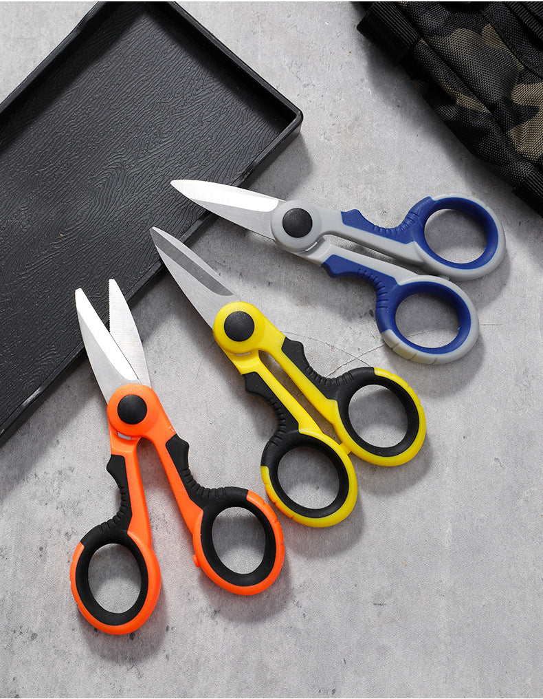 Stainless Steel Fishing Line Scissors, High-Power Fishing Line Scissors, Small Iron Wire Scissors, Outdoor Fishing Supplies, Portable