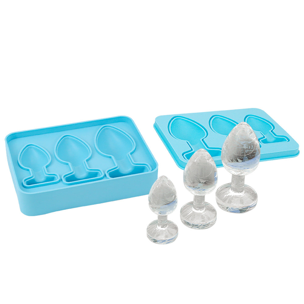 Creative Silicone Ice Tray Mold Party Whiskey Spoof Shape Mold Household Food Grade Ice Film with Funnel