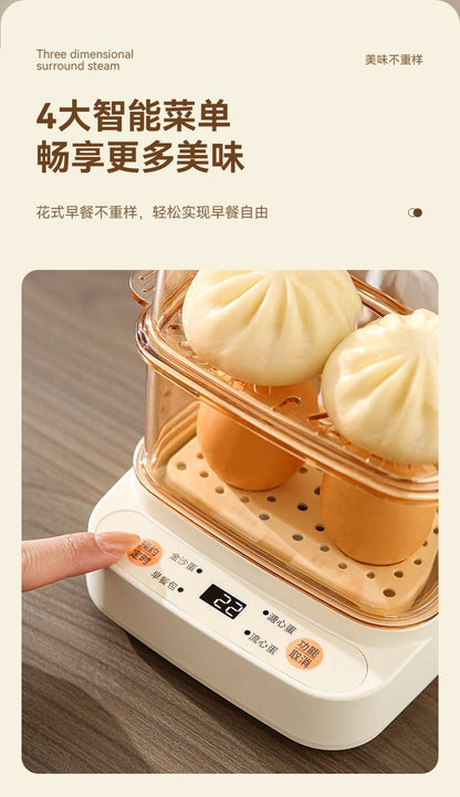 Mini Egg Boiler 2024 New Arrival Regular One-person Egg Steamer Automatic Power-off Household Small Smart