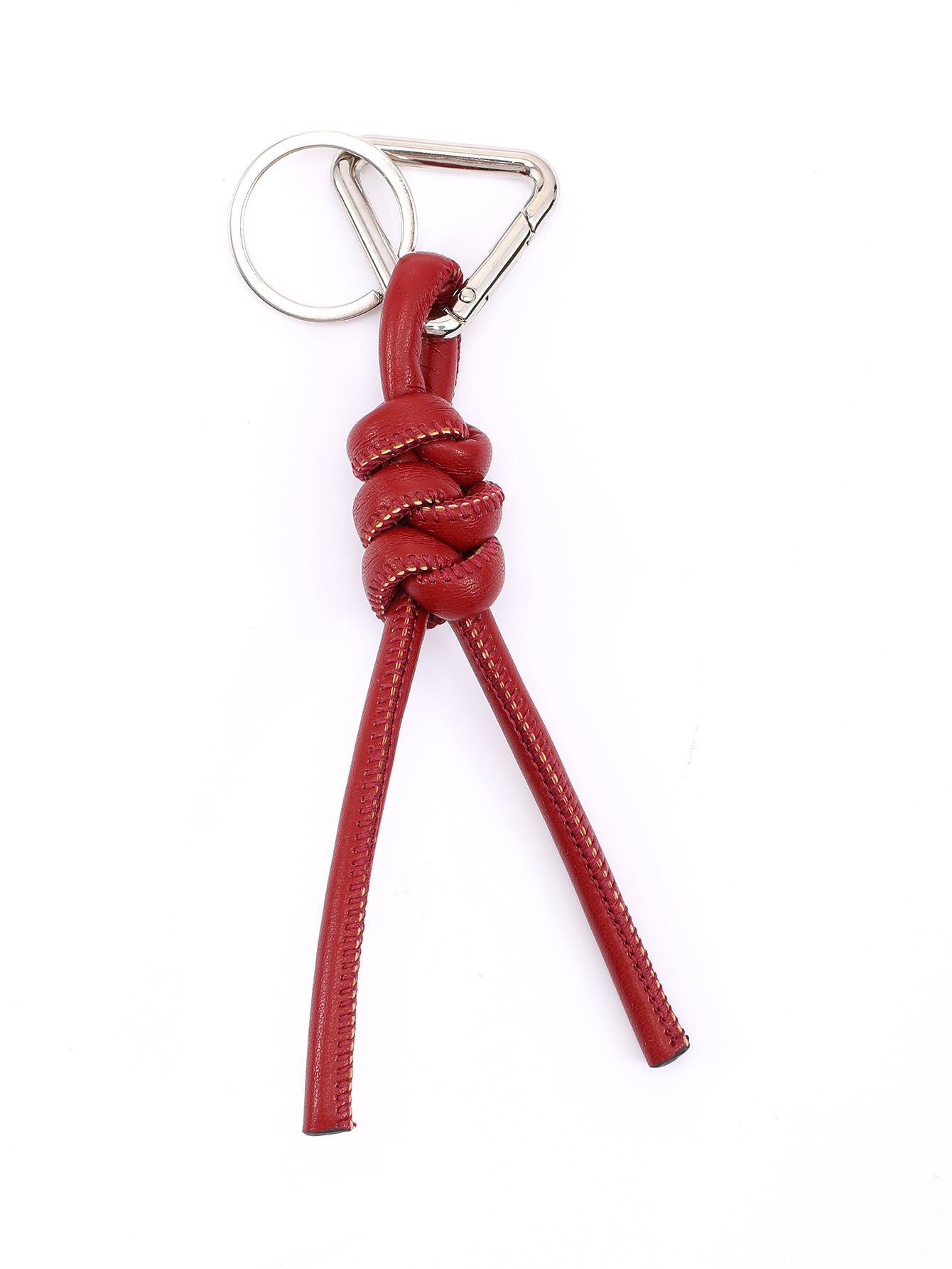New triangle key chain PU hand-woven diamond key ring bag pendant key chain