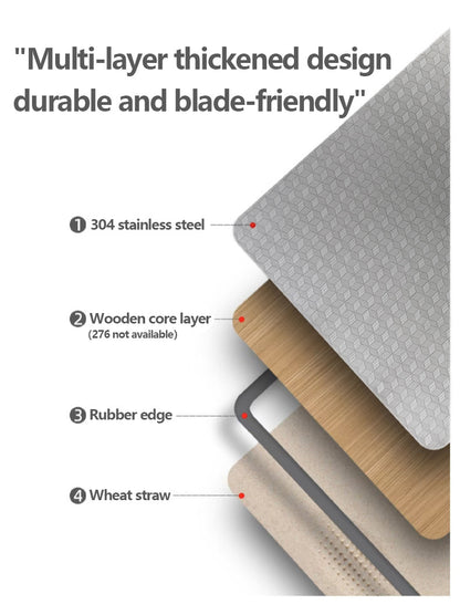 New in stock Amazon Explosions 3D Pattern Stainless Steel Cutting Board Titanium Cutting Board 304 Double-sided Cutting Board