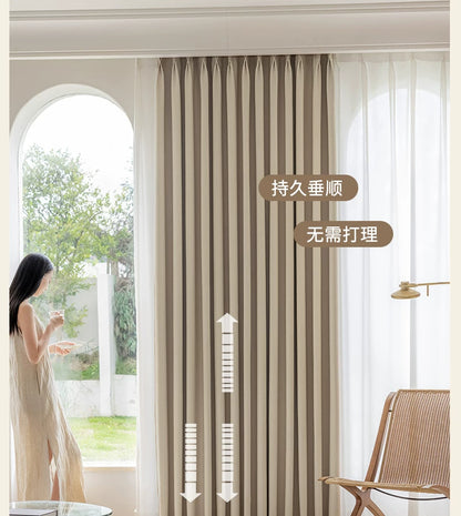 2026 New Summer Blackout Curtain Fabric, Sunshade and Heat Insulation for Living Room and Bedroom, Simple Modern Blackout Curtain Finished Product