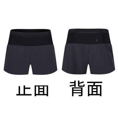 Summer Running Racing Shorts Checkered Cloth Quick-Drying Breathable Marathon Seamless Multi-Flap Pocket Pants Off-Road Fitness Casual Pants for Men
