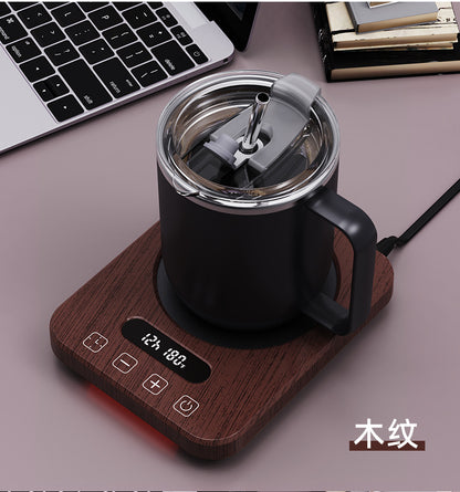 New 80-Degree Constant Temperature Coaster with Adjustable Temperature and Timed Insulation for Coffee Cups, Hot Milk Heating Coaster Base, Cup Warmer