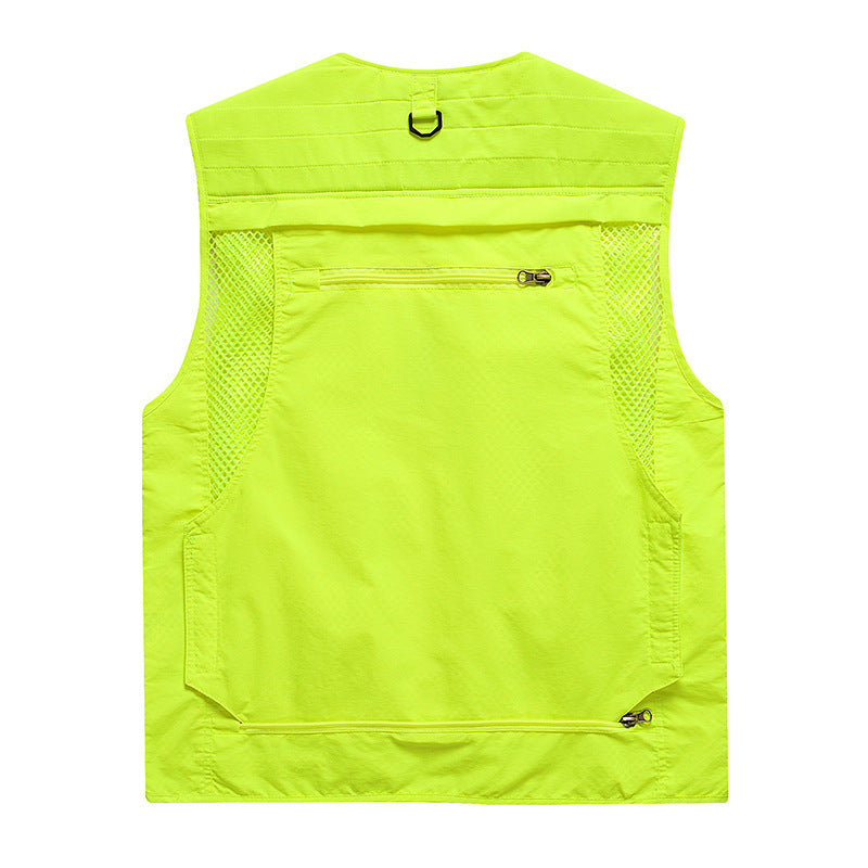 Four Seasons Photography Tooling Multi-Pocket Quick-Dry Vest Safety Waistcoat Logo Printing Men's and Women's Wear