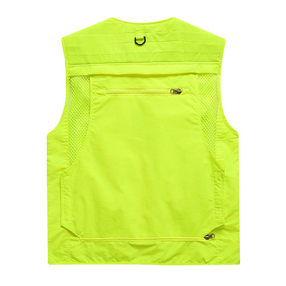Four Seasons Photography Tooling Multi-Pocket Quick-Dry Vest Safety Waistcoat Logo Printing Men's and Women's Wear