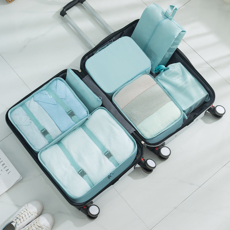 Travel Seven-Piece Storage Bag Clothes Organizer Storage Bag Portable Large Capacity Luggage Bag Classified Storage