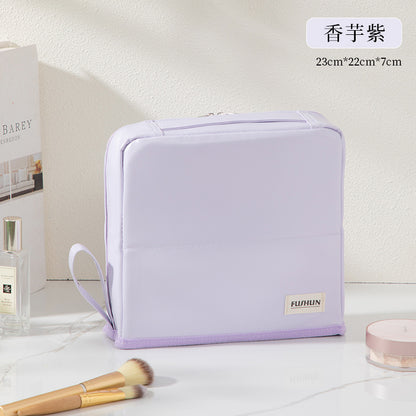 Stand-Up Cosmetic Bag, Large-Capacity Pencil Case, Women's Bag, Travel Storage Bag, Waterproof and Wear-Resistant, Can Be Hung on Luggage Bags