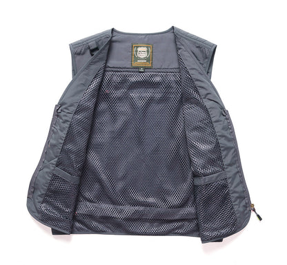 Four Seasons Photography Tooling Multi-Pocket Quick-Dry Vest Safety Waistcoat Logo Printing Men's and Women's Wear
