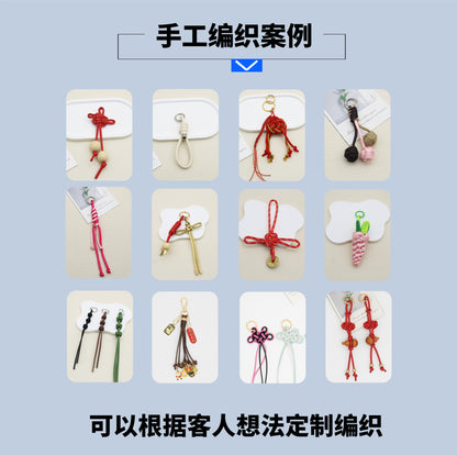 New triangle key chain PU hand-woven diamond key ring bag pendant key chain
