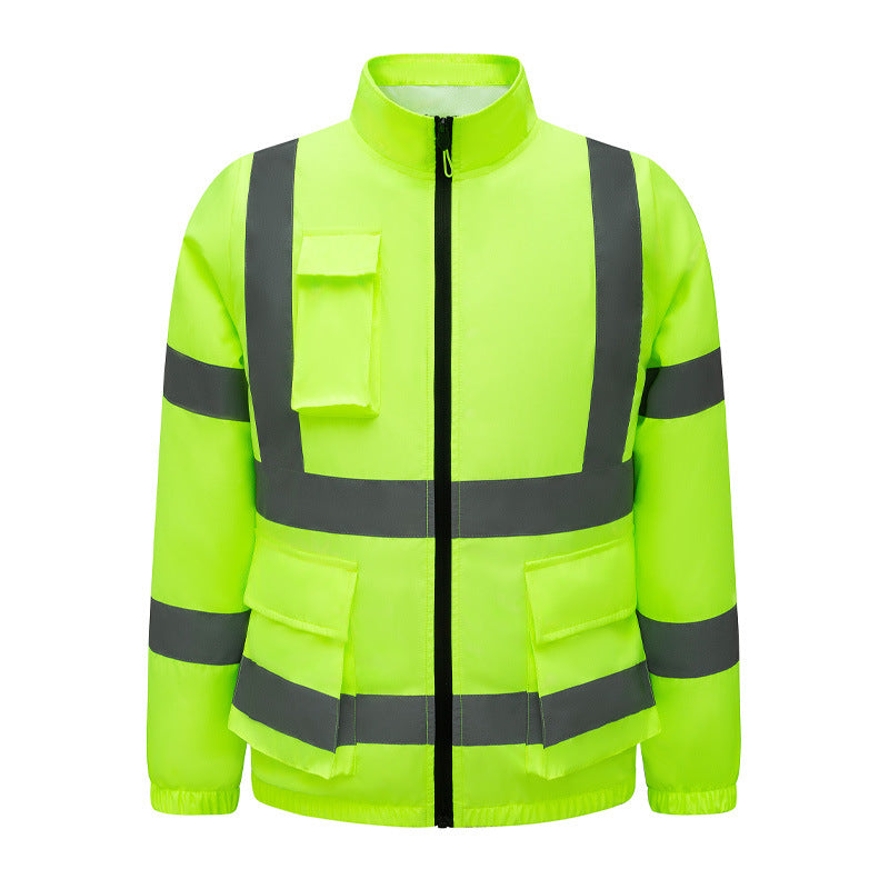 New Cooling Air-Conditioning Clothing, Reflective Long-Sleeved Work Clothes with Three Fans, Labor Protection Clothing, Outdoor Sun Protection Duty Clothing