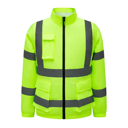 New Cooling Air-Conditioning Clothing, Reflective Long-Sleeved Work Clothes with Three Fans, Labor Protection Clothing, Outdoor Sun Protection Duty Clothing