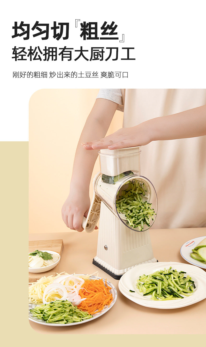 Multifunctional Vegetable Cutting Artifact Home Kitchen Hand-Cranked Drum Potato Grating Machine Convenient Slicing and Grating Meat Cutter