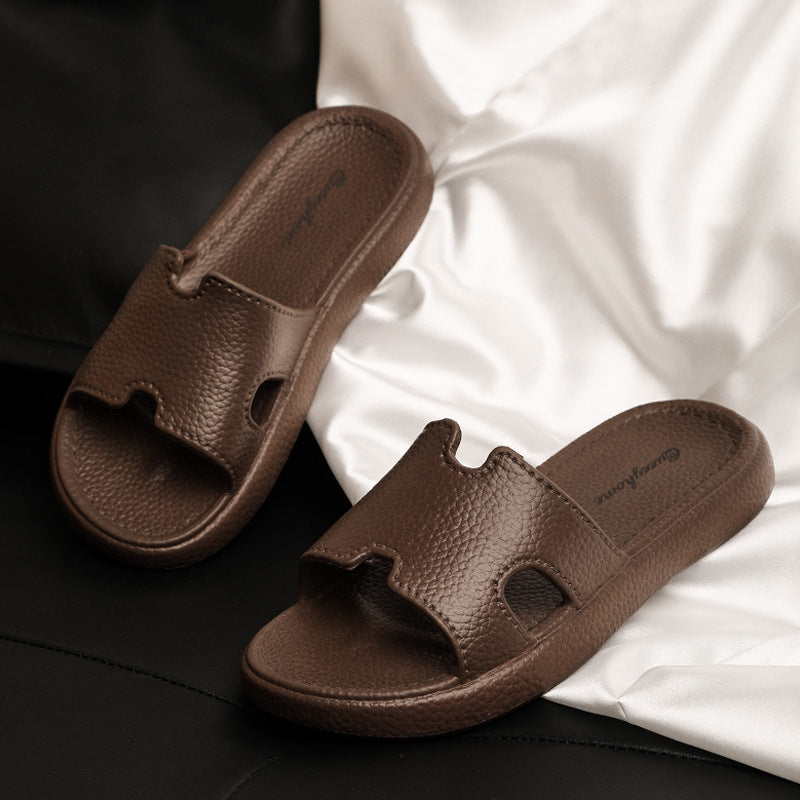 Ins Style Women's 2025 New Popular Slippers Home Internet Celebrity Ladies Sandals Home Indoor Non-Slip Slippers