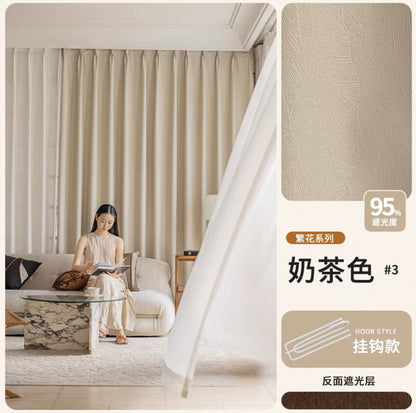 2026 New Summer Blackout Curtain Fabric, Sunshade and Heat Insulation for Living Room and Bedroom, Simple Modern Blackout Curtain Finished Product