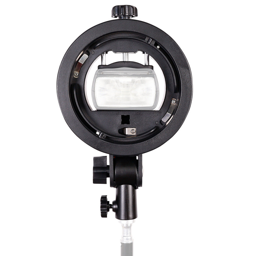 Factory Direct Sales Hot Shoe Lamp Holder Round Short Handle S Chuck Flash Light Stand Baorong Exquisite Mouth Base S Bracket