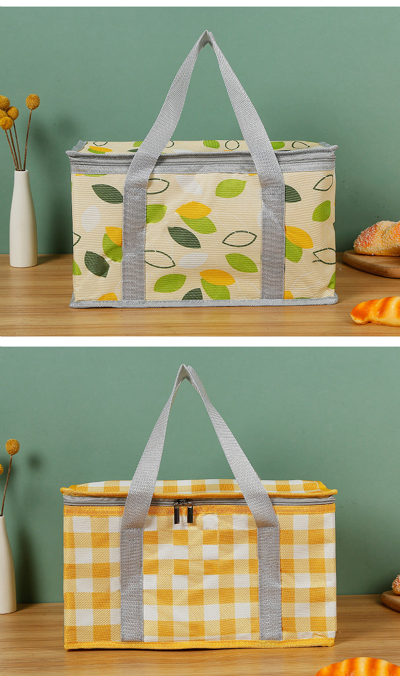 Spot Takeout Insulation Bag Wholesale Outdoor Picnic Insulation Satchel Ice Bag Large Capacity Takeaway Cake Insulation Bag