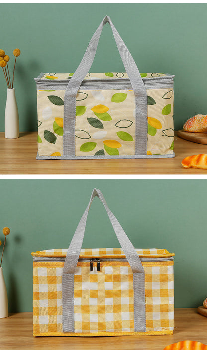 Spot Takeout Insulation Bag Wholesale Outdoor Picnic Insulation Satchel Ice Bag Large Capacity Takeaway Cake Insulation Bag