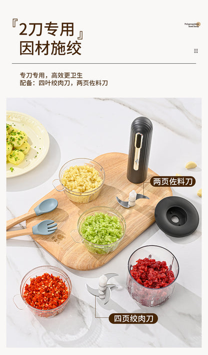 Wireless Electric Food Processor for Home Use, Small Garlic Masher, Vegetable Mincer, Garlic Paste Blender, Baby Food Processor, Garlic Paste Tool