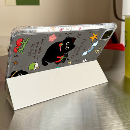 For iPad11 protective cover air7 shell transparent anti-bending pro Apple 11 inch new mini7 cartoon painting