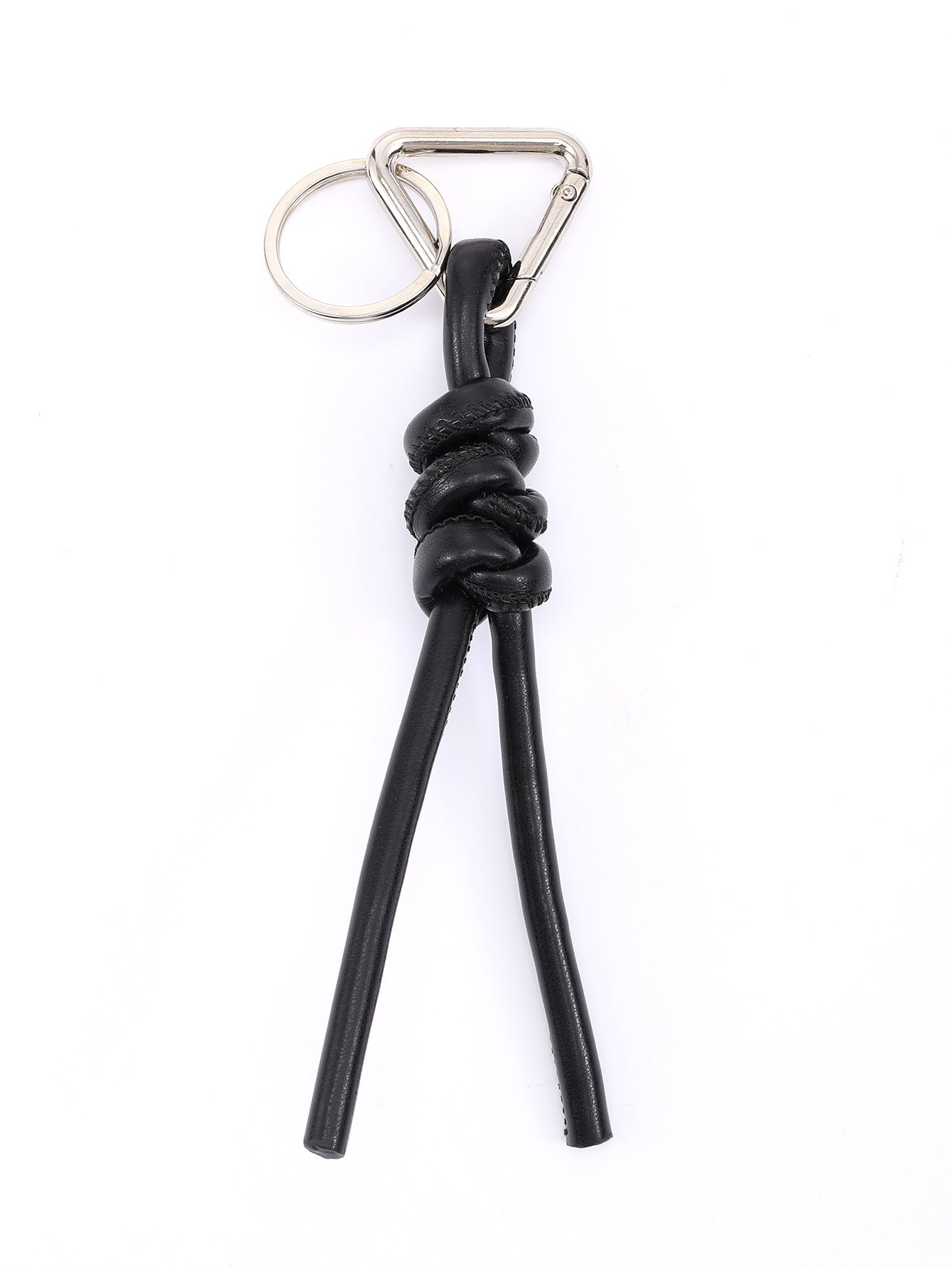New triangle key chain PU hand-woven diamond key ring bag pendant key chain