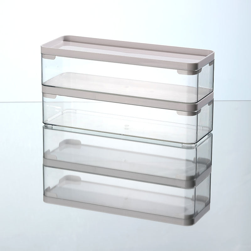 Enlarge 40cm Long Transparent Box Narrow Long Square Storage Box 15cm Wide Water-tight Drawer Finishing