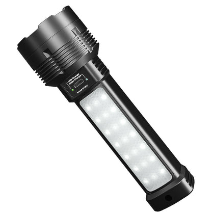 Strong solar flashlight super bright outdoor explosive long endurance with charging portable handheld 100,000 lumns light