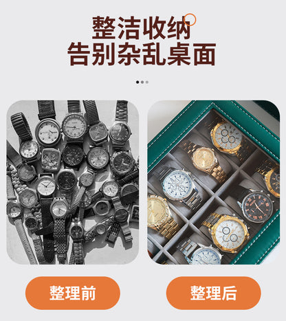 2025 New Leather Watch Box Storage Box with Lock Home Watch Organizer Display Box Mechanical Watch Jewelry Box