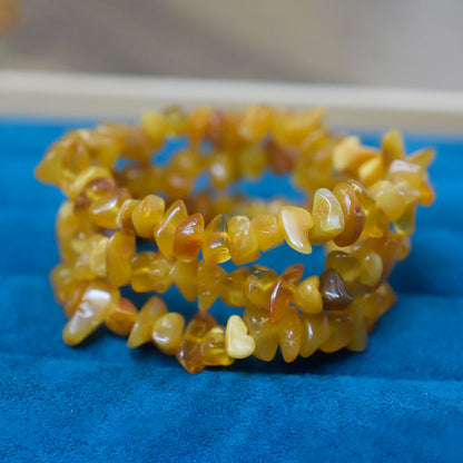 Natural Non-optimized Baltic Amber Beeswax Handstring Accompanioned Adult Handstring Raw Ore Stone All-match