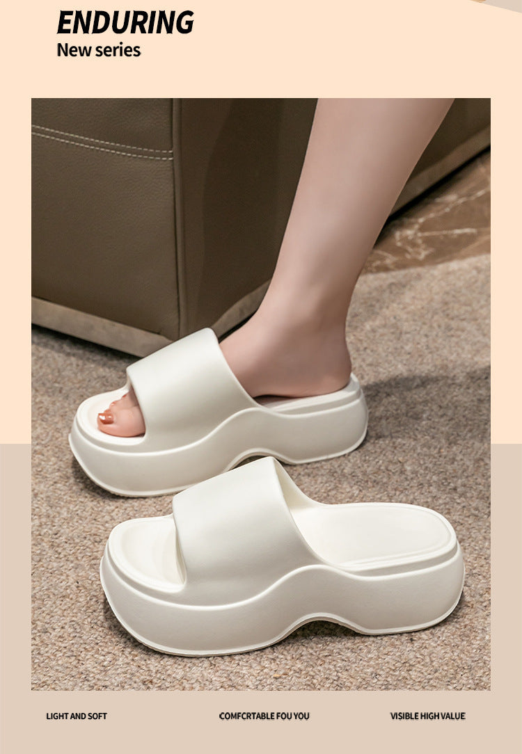 Eva Thick-Soled Slippers for Women to Feel Like Stepping on Shit, Indoor and Home Summer Deodorant Soft-Soled Outer Wear Heightening Beach and Seaside Slippers