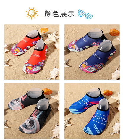 Cross-border new beach shoes quick-drying non-slip soft bottom outdoor wading shoes indoor fitness floor socks yoga shoes