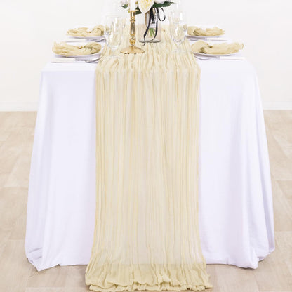 Cross-border foreign trade wholesale Bali yarn wrinkled table flag twist table flag tablecloth wedding party decoration wrinkled table flag
