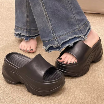 9CM height-increasing thick-soled slippers women's summer sandals EVA high-end non-slip non-smelly feet home wear wholesale