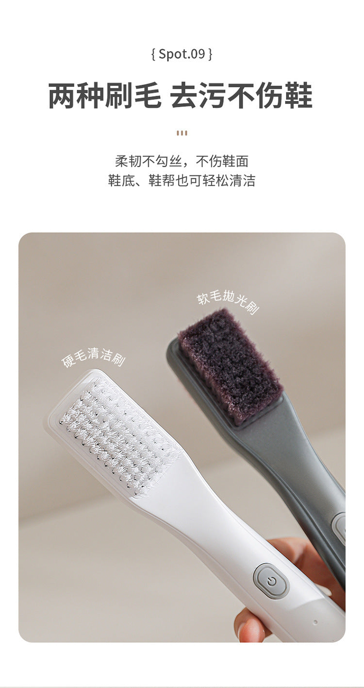 New Fully Automatic Electric Shoe Polisher Multifunctional Rechargeable Household Handheld Shoe Brush Black White