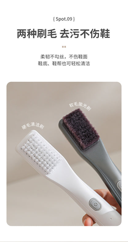 New Fully Automatic Electric Shoe Polisher Multifunctional Rechargeable Household Handheld Shoe Brush Black White
