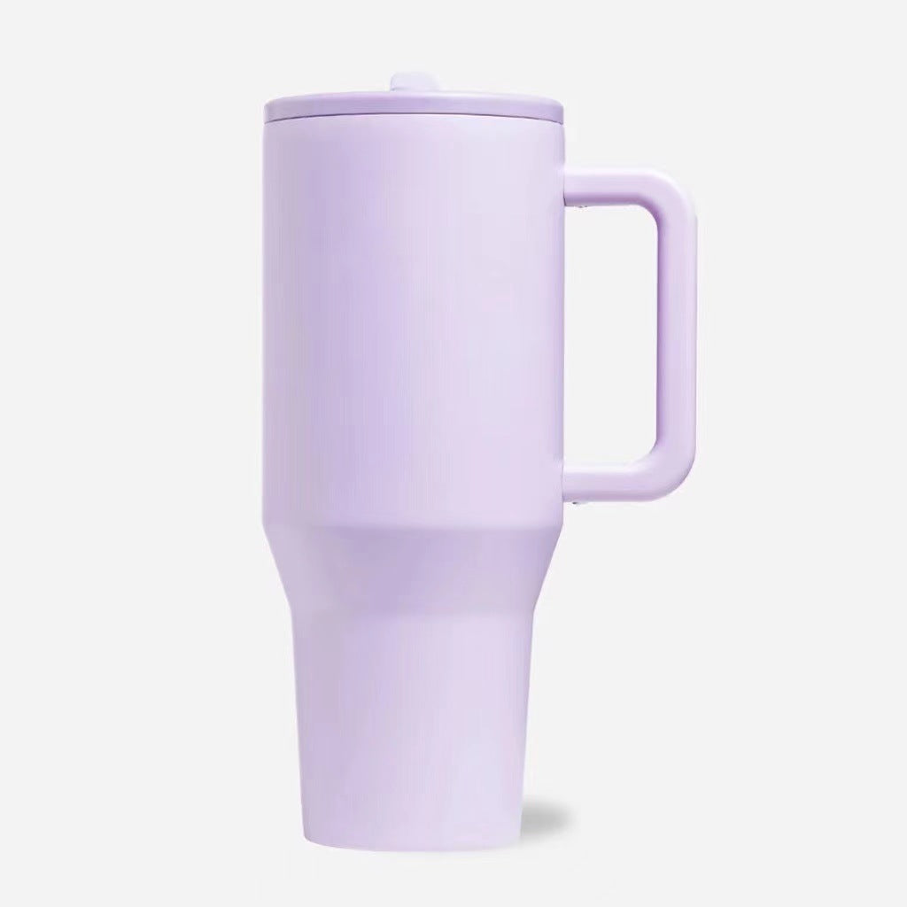 Cross-Border Amazon Best-Selling 40oz Big Mac Double-Layer Straw Mouth Car Cup Large Capacity Car Handle Ice Cup