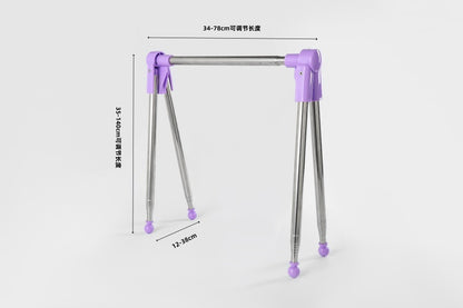 Portable Telescopic Folding Drying Rack Stainless Steel Telescopic Folding Hanger Household Bold Travel Clothes Bar