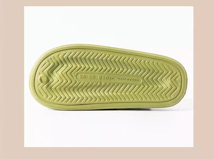 Thick-Soled Sandals for Women 2025 New Summer Home Indoor Bathing Non-Slip Simple Shit-Stepping Couple Slippers for Men