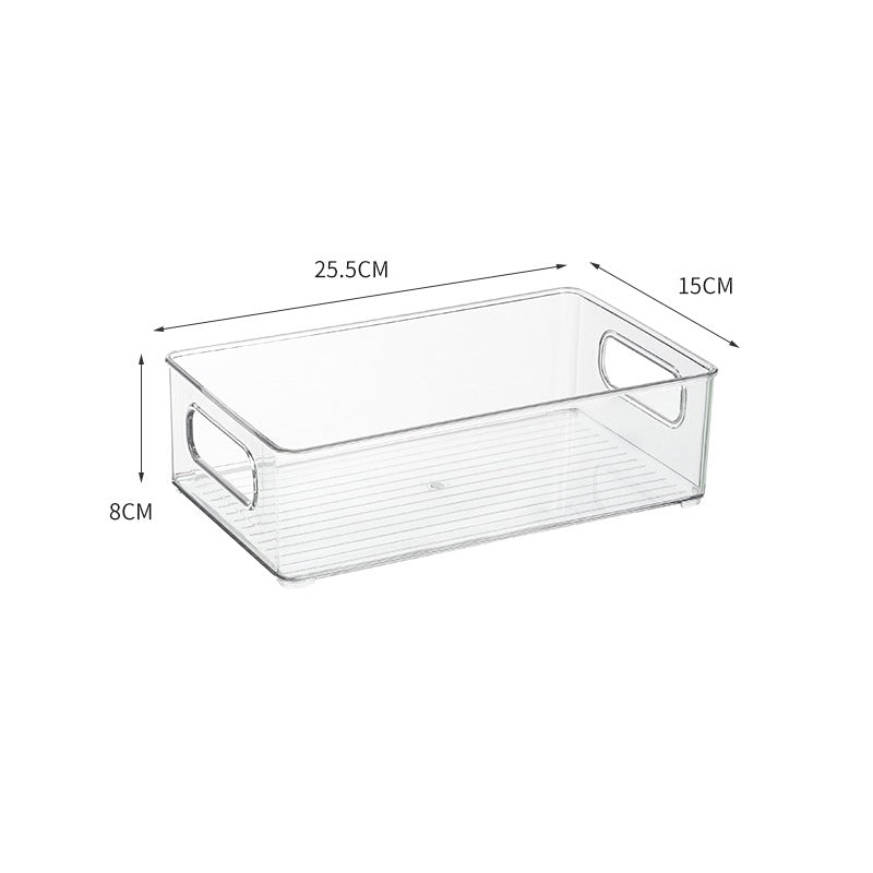 Multi-size Transparent Refrigerator Storage Box Snacks and Sundries Storage Box Cosmetic Finishing Multifunctional Transparent Superposable
