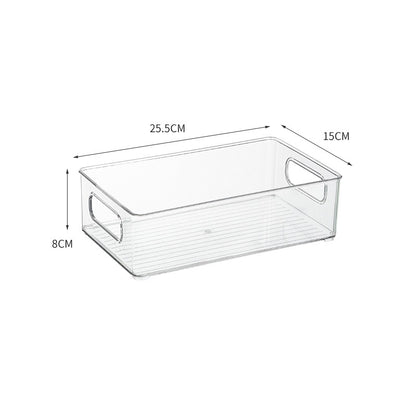 Multi-size Transparent Refrigerator Storage Box Snacks and Sundries Storage Box Cosmetic Finishing Multifunctional Transparent Superposable