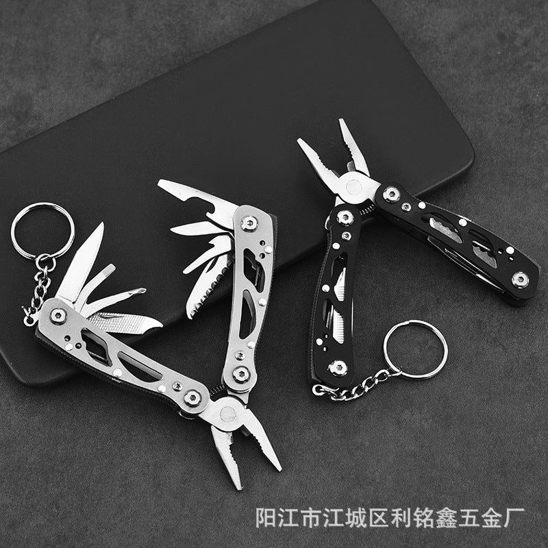 Stainless steel multi-function tool pliers mini folding portable outdoor travel tool pliers combination knife multi-purpose