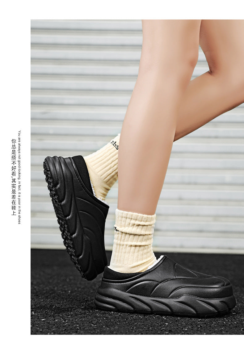 Waterproof Winter Men's Slippers 2025 New Winter Home Warm Thick-Soled Couple Casual Cotton Shoes for Women