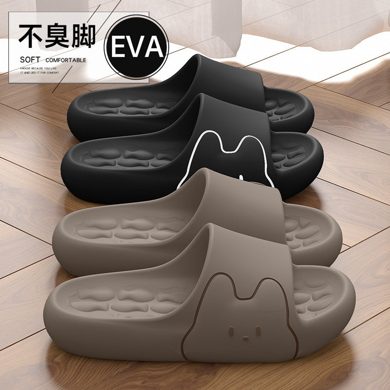 Cross-Border Online Sales Slippers for Men Summer 2025 New Indoor Home Non-Slip Silent Thick-Soled Cute Sandals for Women