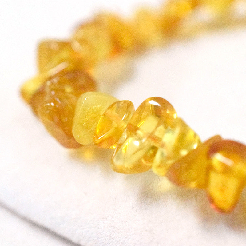 Amber Beeswax Bracelet Women's High-end Sense New Chinese Bracelet Wenchuang First Jewelry Natural Real Cross-border One-Piece Hair