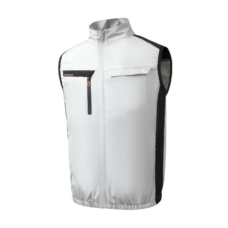 Cross-border Summer New Air Conditioning Clothing Hooded Tooling Short-sleeved Cooling Fan Clothing Outdoor Summer Prevention Work Clothes for Men